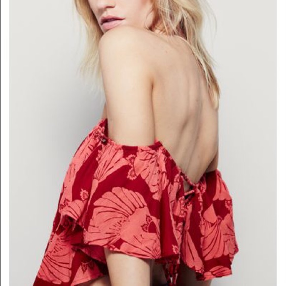 Free People Merpati Print Over-the-shoulder Top - Picture 4 of 8